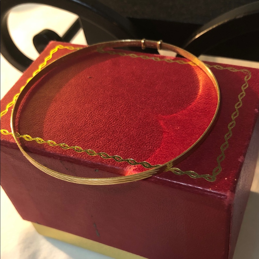 14k Gold Tone Women’s Hinge Bangle Bracelet - Picture 12 of 14